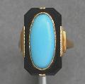 Art Deco Onyx And Turquoise Ring Art Deco Onyx And Turquoise Ring
